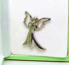 Camco Angel Pin Tie Tack August Peridot Layered in 18 kt Gold Austrian C... - £10.39 GBP