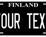 Finland Black License Plate Personalized Car Bike Motorcycle Custom Tag - $10.99+