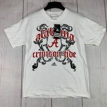 Alabama Crimson Tide Medium Adidas Casual T-Shirt White New Youth - $219.15 MXN