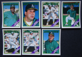 1988 Topps Traded Oakland Athletics Team Set of 7 Baseball Cards - £3.12 GBP