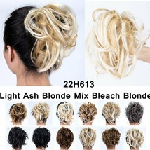 SEGO Tousled Updo Messy Bun Hair Piece Scrunchies Synthetic Wavy Bun Ext... - $7.75