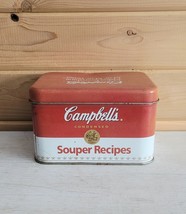 Vintage Campbell&#39;s Souper Recipes Tin 1970-80s Index Card Storage - £19.41 GBP