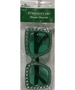 Way To Celebrate St Patrick&#39;s Day Green Square Sparkling Decorative Glasses - $234.88 MXN