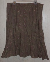 Womens J.H. Collectibles Brown W/ Floral Skirt Size 16W - £19.70 GBP