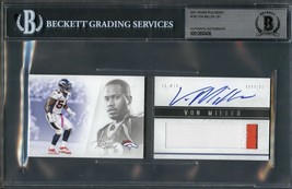 2011 Panini Playbook #26 Von Miller Rc Signed Card Auto Bas Beckett Slabbed - £199.79 GBP