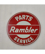 Amc motors car company rambler parts service steel metal sign - £71.23 GBP