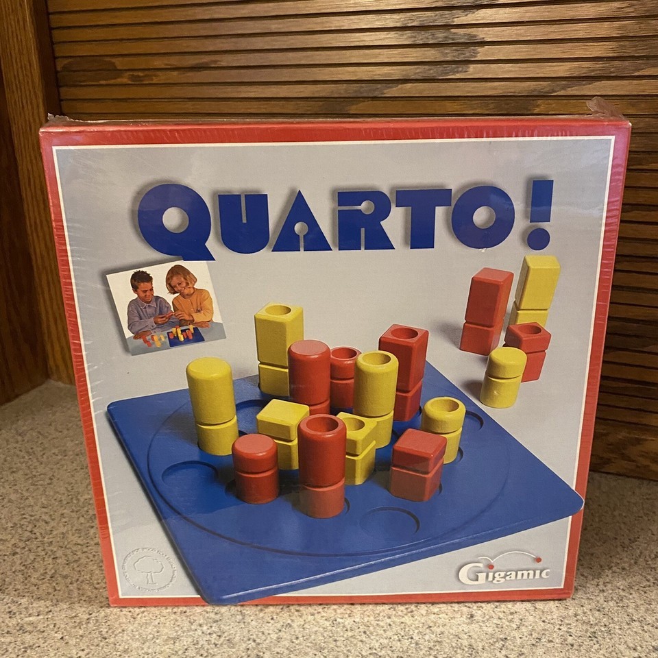 Vintage 1991 Quarto Gigamic Board Game Puzzle Strategy All Wood Set Seal... - $27.54