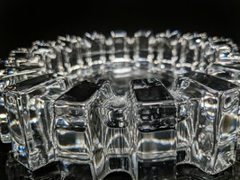 Large Size  Glass Sprocket  Ashtray Measures 7" diameter by 1.75" H image 5