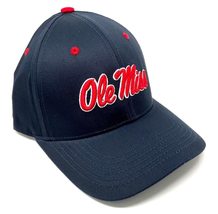 Ole Miss Rebels Adjustable Cap Structured Logo Hat (Navy) - $28.37