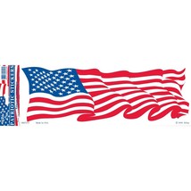 American Flag Bumper Sticker 3-3/4&quot;X10&quot; - £13.20 GBP