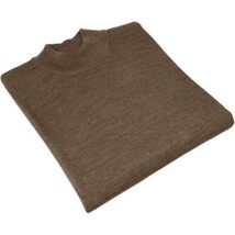 Men PRINCELY Soft Comfort Merinos Wool Sweater Knits Mock 1011-00 Taupe image 5