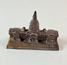 Vintage Souvenir United States US Capital Washington DC Brass Paperweight - $19.79