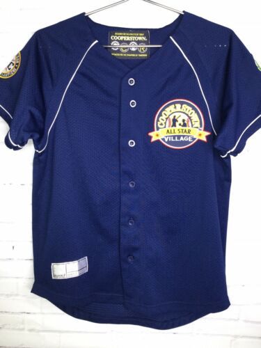Cooperstown All Star Village Youth XL MLB Blue Jersey Red Sox Green Monster #5 - $18.55