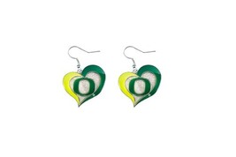 NCAA Oregon Ducks Swirl Heart Earrings - €8,50 EUR