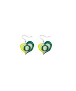 NCAA Oregon Ducks Swirl Heart Earrings - $13.75 CAD