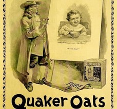 Quaker Oats Baby Portrait 1894 Advertisement Victorian XL Hot Cereal DWII11 - £38.53 GBP