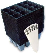Seed Starter Tray, 720 Cells (120 Trays - 6 Cells per Tray) + Plant Stakes - £19.01 GBP