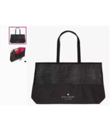 Kate Spade Black Mesh Stripe Tote Bag 15&quot; x 22&quot; New in Package - £19.36 GBP