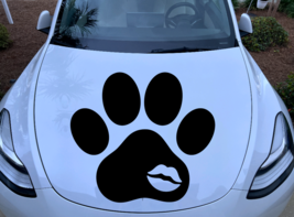 Vinyl Decal Truck Car Sticker Laptop - Dog Paw Lips Kiss Love - $3.58+