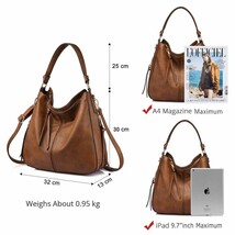 NOVERA Faux Leather Women Handbags Shoulder Hobo Bag Purse With Long Strap - $54.95