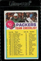 Vintage FOOTBALL Trading Card 1973 Topps Packers Team Checklist - £3.89 GBP