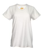 Blue Mountain YKL-9072 Women&#39;s Short Sleeve V-Neck T-shirt, Bright White... - $30.22 CAD