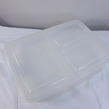 Tucker Serve &amp; Store Container w/ lid Divided food clear Plastic Microwa... - €23,23 EUR