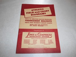Old Vtg 1955 Lowe &amp; Campbell Athletic Goods Field &amp; Court Diagrams Coach Guide - £15.81 GBP