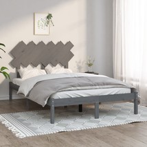 Bed Frame Grey 120x200 cm Solid Wood - £78.59 GBP