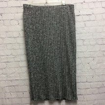 Bobeau Womens Straight Skirt Gray Space Dye Long Maxi Back Slit Elastic ... - £12.04 GBP