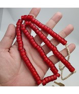 Very Unique Shape 11mm Vintage Venetian White Heart Trade Beads Long Strand - $851.43 MXN