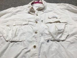 Gander Mountain Guide Series Fishing Shirt Mens Large White Long Sleeve Vented - £11.80 GBP