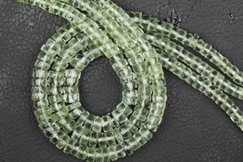 New Arrived, 8 inch long strand Green Amethyst Beads Heishi Beads, 4 -- 6 mm App - $47.99