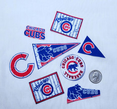 Chicago Cubs Retro MLB Cotton Fabric, Iron On, Fabric Appliques, #2,  8 Pc - £7.96 GBP