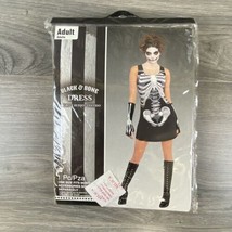 Black &amp; Bone Woman Adult One Size Fits Most Skeleton Costume Dress Hallo... - £11.47 GBP