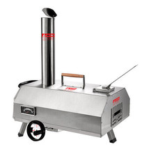 Semi-Automatic Silver 12 Outdoor Pizza Oven Portable Wood Fired Pizza Oven - £191.42 GBP