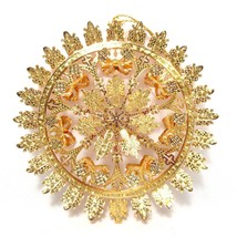 2004 Christmas Snowflake Danbury Mint Christmas Ornament Gold Plated Collection - £42.25 GBP