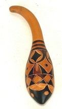 Carved Gourd-Wood Burn/Carve-Rattle Shaker Music-9&quot; Long - £23.90 GBP