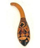 Carved Gourd-Wood Burn/Carve-Rattle Shaker Music-9&quot; Long - £23.33 GBP