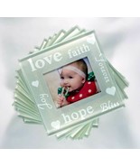 Good Wishes Pearlized Photo Glass Photo Coasters Set of 12 -  DIY Pictur... - £25.88 GBP