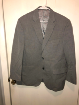 Chaps Gray Suit Jacket Sport Coat Mens 42S 2 Button EUC - £18.00 GBP