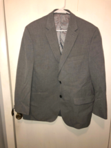 Chaps Gray Suit Jacket Sport Coat Mens 42S 2 Button EUC - £18.23 GBP