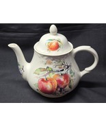 Vintage ARTHUR WOOD &amp; SON 4 Cup Teapot &amp; Lid Pattern 6363 - Apples Plums... - $36.63 CAD