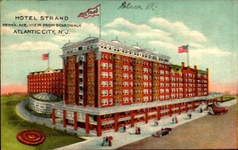 ATLANTIC CITY N.J. HOTEL STRAND PENNA. AVE. 1912 POSTCARD BK67 - £3.90 GBP