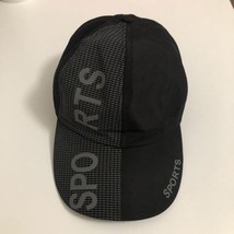 SPORTS Spellout Black &amp; Gray Adjustable Cap Hat - £7.03 GBP