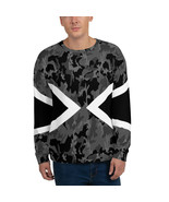 65 MCMLXV Unisex Black Camouflage Chevron Print Sweatshirt - £52.08 GBP