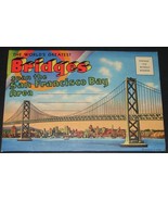 SAN FRANCISCO BAY BRIDGES Antique POSTCARD FOLDER Stanley Piltz 6.1&quot;x4.1&quot; - $16.99