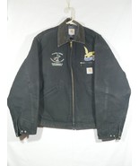 Vtg Carhartt Jacket XL USA Work Faded Harley Owners Club Patch Crucible ... - £199.21 GBP