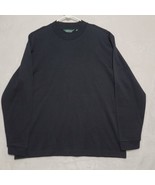 Orvis Men’s Thick Shirt Sz XL Cotton Blend Long Sleeve Rugby Black - £21.89 GBP