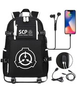 SCP Foundation Backpack Black Bookbag School Bags for Teenage Kids SCP T... - £70.66 GBP